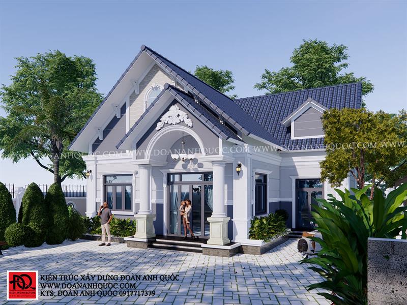 Thiết kế nhà Phan Thiết, Xây nhà trọn gói Phan Thiết, Thi công nhà trọn gói Phan Thiết, Thiết kế Thi công nội thất Phan Thiết Bình Thuận, Công ty Xây dựng Bình Thuận, Thiết kế nhà Bình Thuận, Xây nhà trọn gói Bình Thuận. Thiết kế nhà mái thái tại Phan Thiết năm 2021 - MS 31